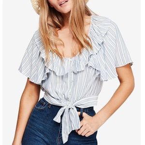 NWT Free People Tie- Waist top